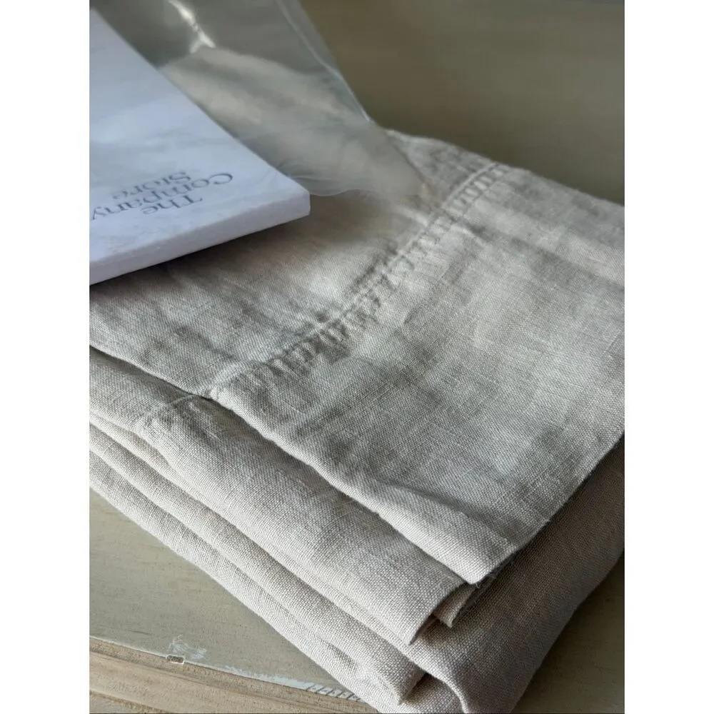 New Company Store Legends Hotel Parchment Vintage Linen King Pillowcases Set of